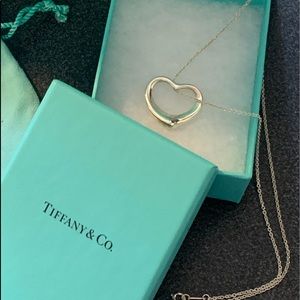 Tiffany Elsa Peretti  Open Heart Necklace